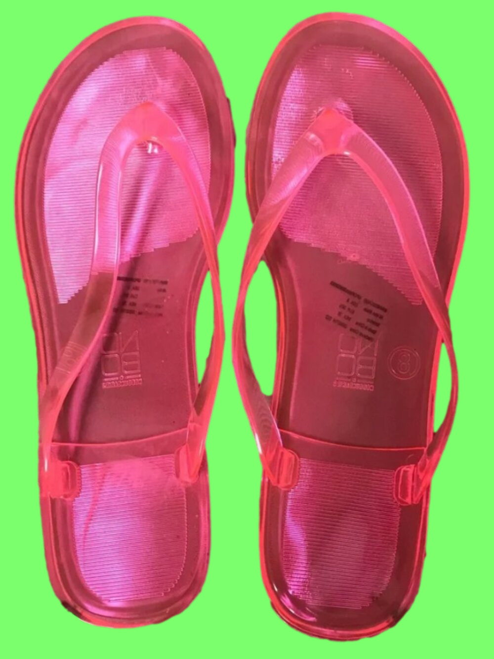 NOBO Pink Jelly Flip Flop Sandals